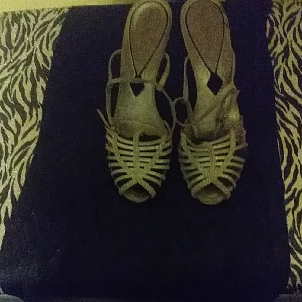Stunning silver slippers